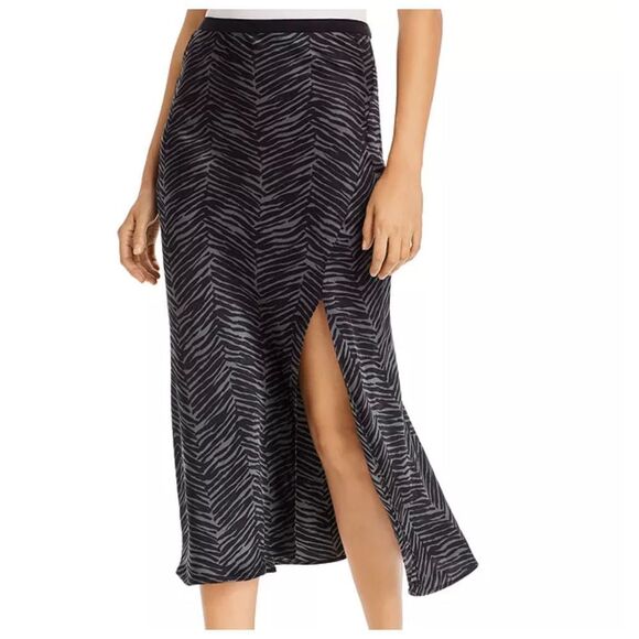 ANINE BING Dolly Zebra‎ Print Silk Midi Skirt Sz XS - Picture 1 of 5